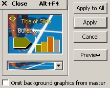 Formatting background