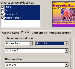 Animate slide objects