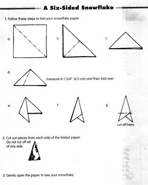 six sided snowflake directions
