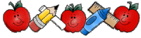 apple, pencil, chalk, crayon, ruler line