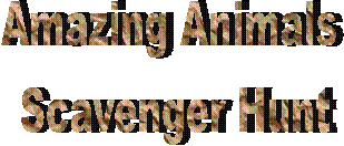 Amazing Animals
 Scavenger Hunt